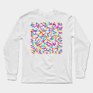 graffiti, stripes, pattern, colourful Long Sleeve T-Shirt